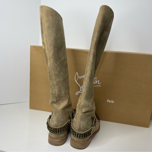 CHRISTIAN LOUBOUTIN Spiked Boots “Flat crosta” - Picture 7 of 13